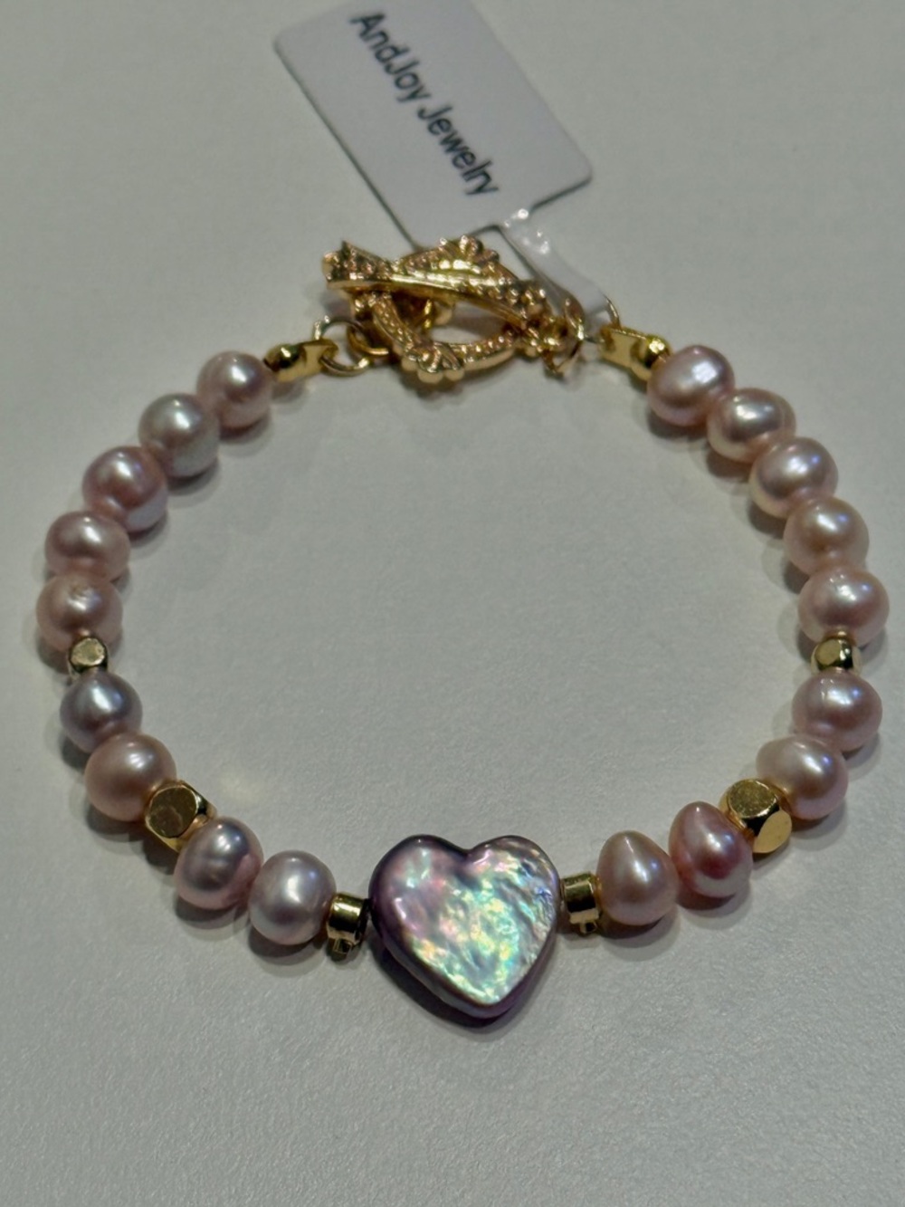 Baroque Pearl Heart Bracelet